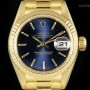 Rolex Datejust Ladies 18k Yellow Gold Blue Dial 79178