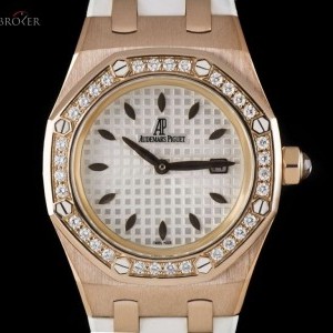 Audemars Piguet Royal Oak Ladies 18k Rose Gold Silver Dial Diamond 67621OR.ZZ.D010CA.01 809600