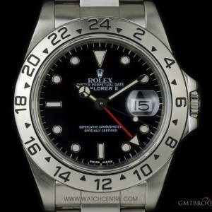 Rolex SSOP Black Dial Red Hand Explorer II Gents BP 1657 16570 229797
