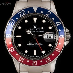 Rolex GMT-Master Gents Stainless Steel Black Dial Pepsi 16750 847709