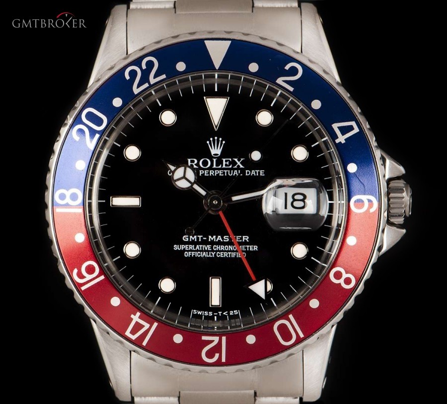 Rolex GMT-Master Gents Stainless Steel Black Dial Pepsi 16750 847709