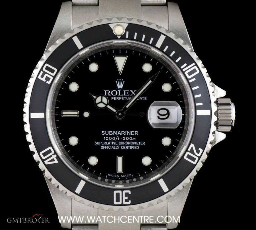 Rolex Submariner Stainless Steel Black Dial Gents 16610 16610 737667