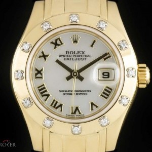 Rolex Pearlmaster Datejust 18k Yellow Gold Mother Of Pea 80318 799734