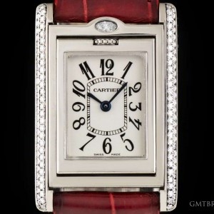 Cartier Diamond Set Basculante Ladies 18k White Gold White WA202751 764593