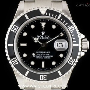 Rolex Stainless Steel Black Dial Submariner Date Gents N 16610 747577
