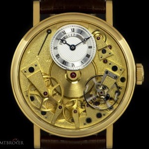 Breguet La Tradition Gents 18k Yellow Gold Open Worked Dia 7027BA 844666