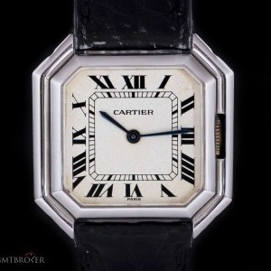 Cartier Tank Ceinture Gents 18k White Gold White Dial nessuna 844552