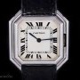 Cartier Tank Ceinture Gents 18k White Gold White Dial