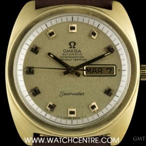 Omega 18k Yellow Gold Seamaster Day-Date Vintage Gents W nessuna 658399
