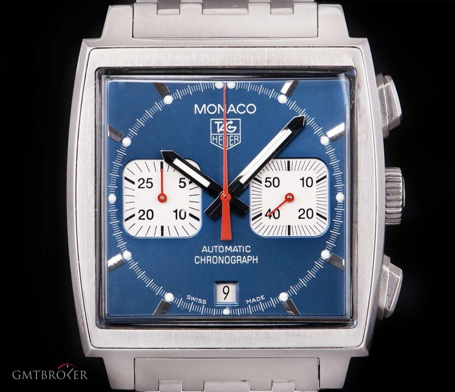 TAG Heuer Monaco Gents Stainless Steel Blue Dial BP CW2113FC CW2113.FC6183 843058
