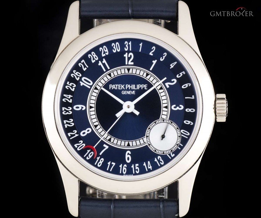 Patek Philippe Calatrava Gents 18k White Gold Blue Dial BP 6000G 6000G 767692