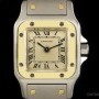 Cartier Santos Galbe Ladies Stainless Steel  18k Yellow Go