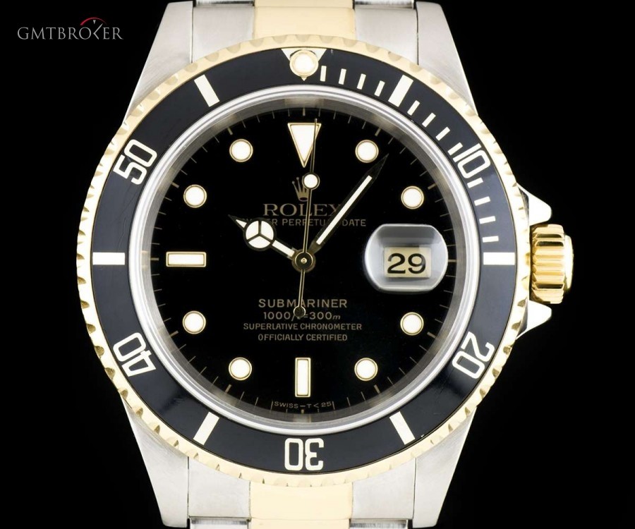 Rolex Submariner Gents Stainless Steel  18k Yellow Gold 16613LN 782972