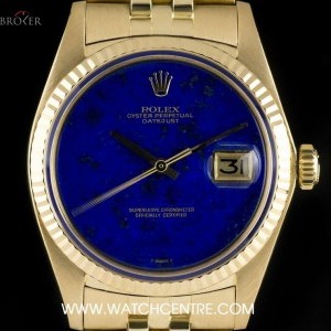 Rolex 18k Yellow Gold Rare Lapis Lazuli Datejust Vintage 1601 740941