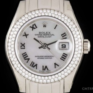 Rolex Unworn Pearlmaster Datejust Ladies NOS 18k White G 80339 791168