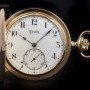 Zenith Full Hunter Pocket Watch 18k Rose Gold White Ename