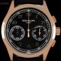 Patek Philippe Classic Chronograph Gents 18k Rose Gold Black Dial