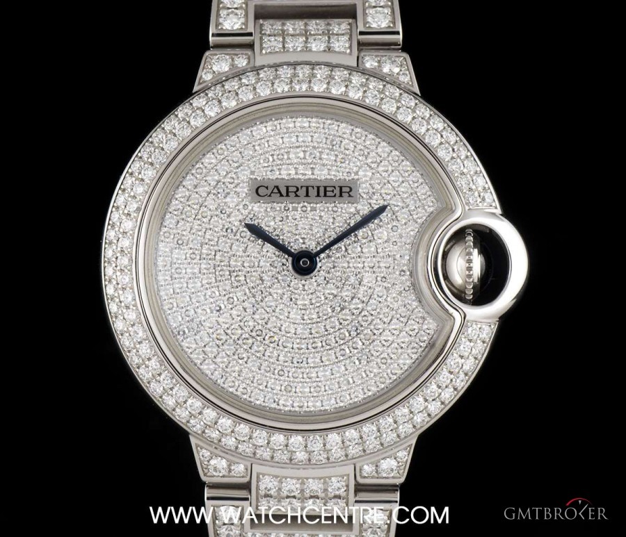 Cartier 18k White Gold Fully Loaded Diamond Set Ballon Ble HPI00562 744229
