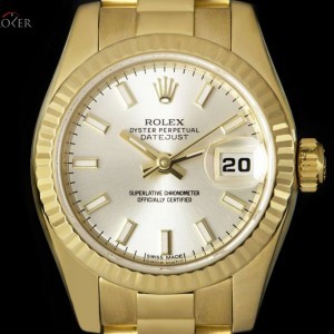 Rolex Datejust Ladies 18k Yellow Gold Silver Dial 179178 179178 841473