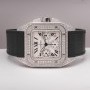 Cartier Santos 100 chronograph diamonds