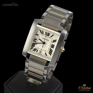 Cartier TANK FRANCES CABALLERO ACERO Y ORO W51005Q4 305097