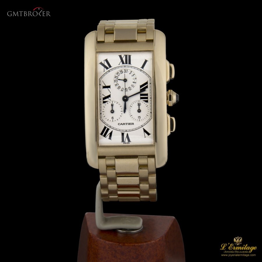 Cartier TANK AMERICANO CHRONOGRAPH ORO AMARILLO CALM 1730 912677