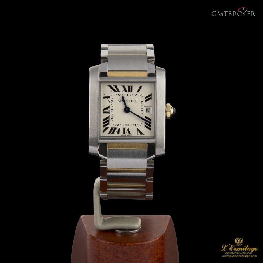 Cartier TANK FRANCES ACERO Y ORO CADETE NAMX 2465 914369