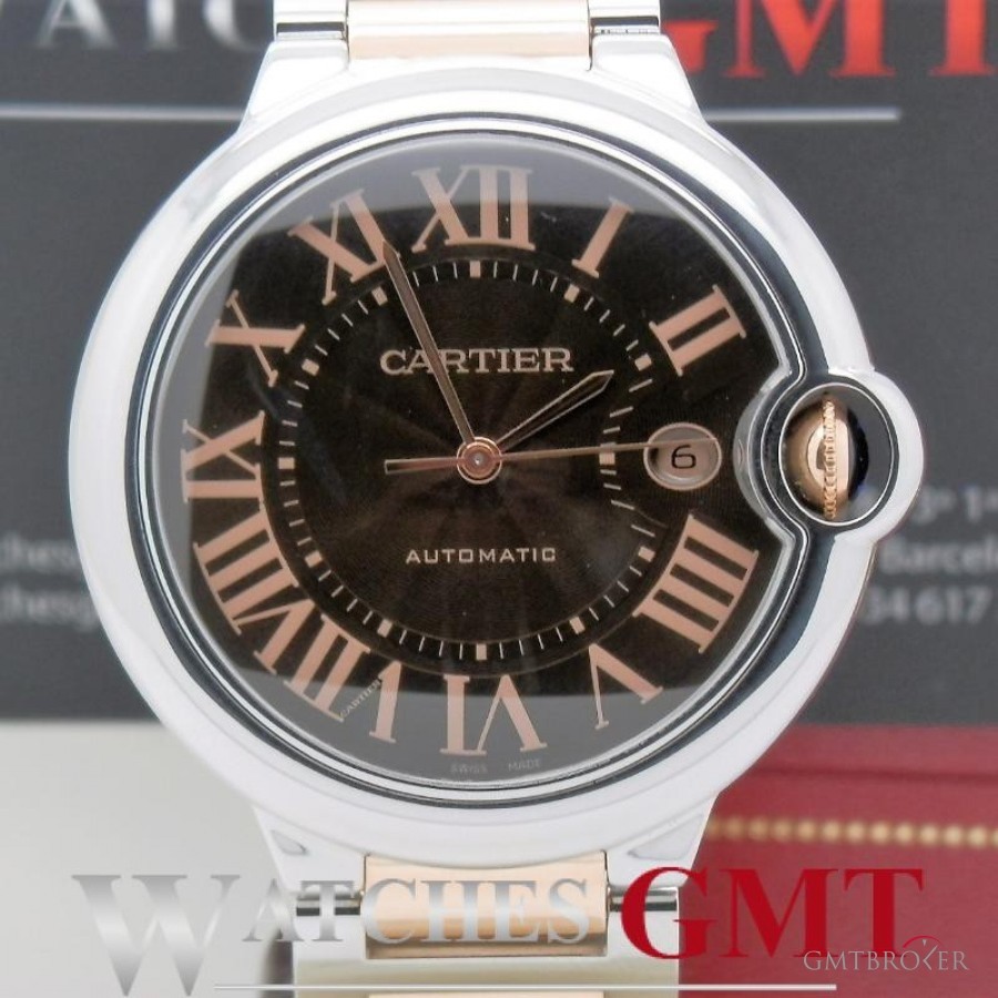 Cartier BALLON BLEU STEELROSE GOLD 42MM CHOCOLATE 3001 541793