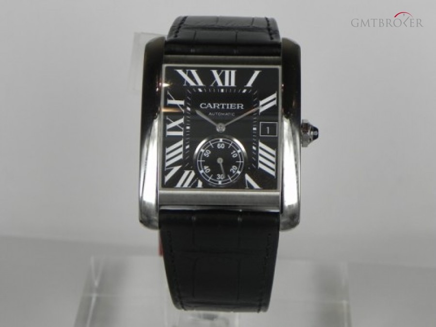 Cartier TANK MC STEEL BLACK  DIAL W5330004 4731