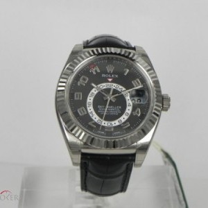 Rolex SKY-DWELLER WHITE GOLD LEATHER 326139 4331