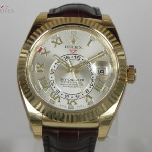 Rolex SKY-DWELLER YELLOW GOLD LEATHER 326138 4343