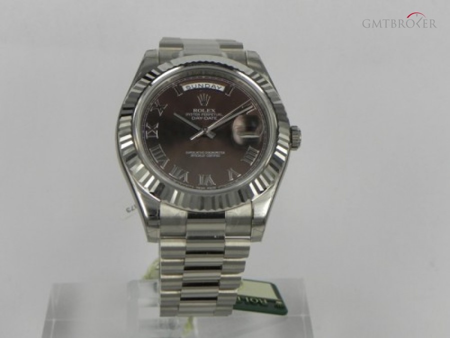 Rolex DAY DATE II WHITE GOLD BROWN DIAL 218239 4761
