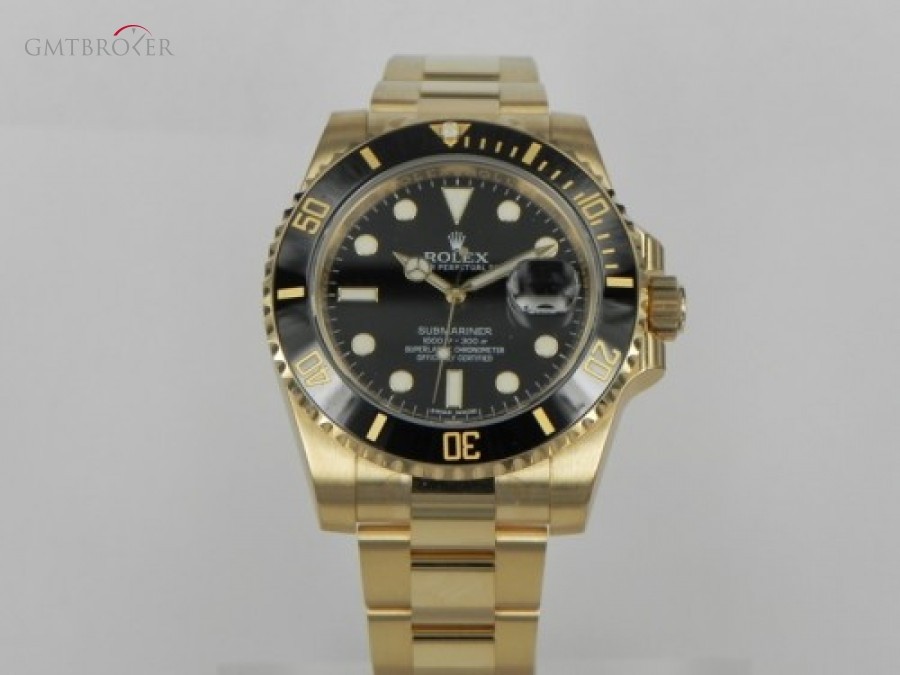 Rolex SUBMARINER YELLOW GOLD BLACK DIAL 116618LN 3999