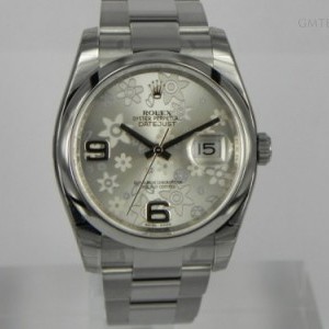 Rolex DATEJUST 36MM SILVER FLOREAL 116200 2639