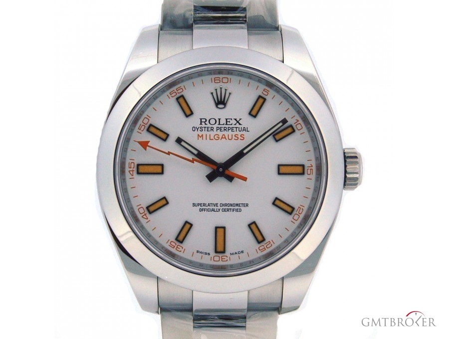 Rolex milgauss hot sale quadrante bianco