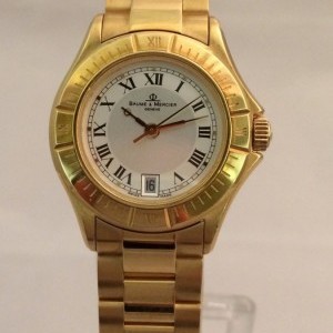 Baume & Mercier Malibu Lady Gold 18k New International Warranty MOA06251 20097