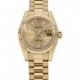 Rolex Datejust 18K Gold Custom Diamonds Dial Ladie