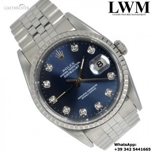 Rolex Datejust 16220 blue diamonds Dial Full 16220 883775