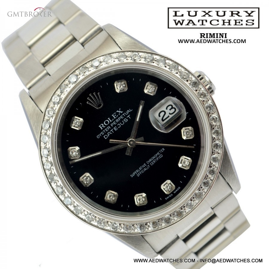Rolex Datejust 16200 black diamonds dial 2003s 16200 721555