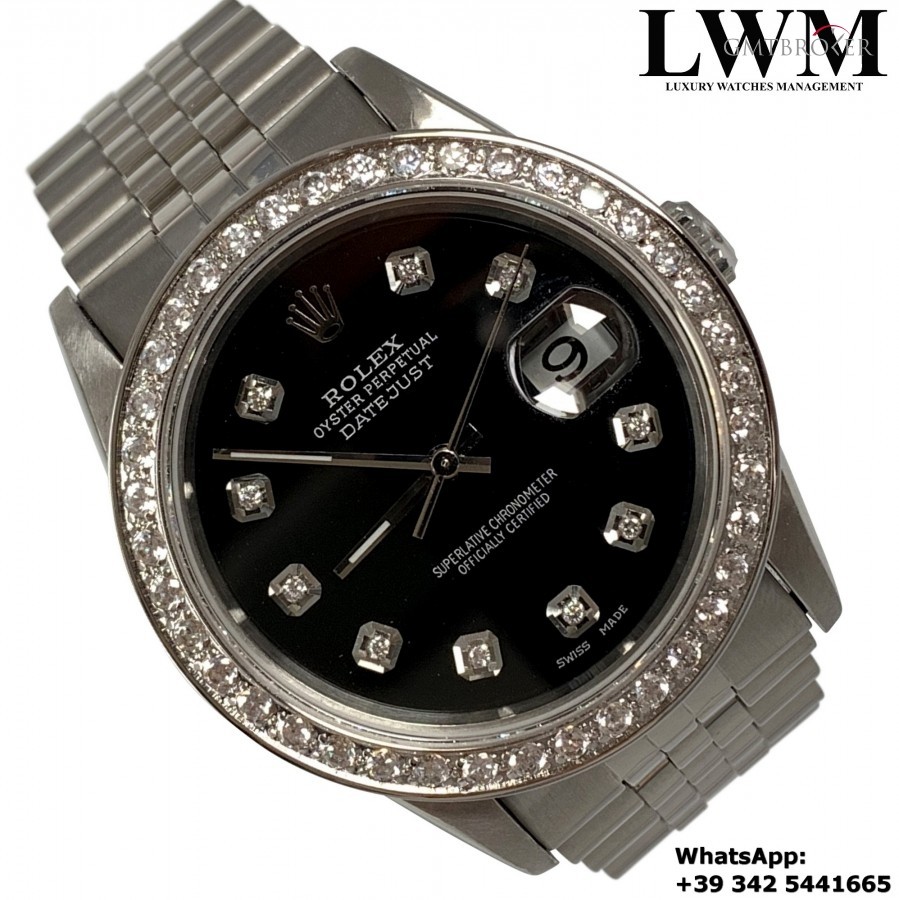 Rolex Datejust 16220 black diamonds dial Full Se 16220 872204