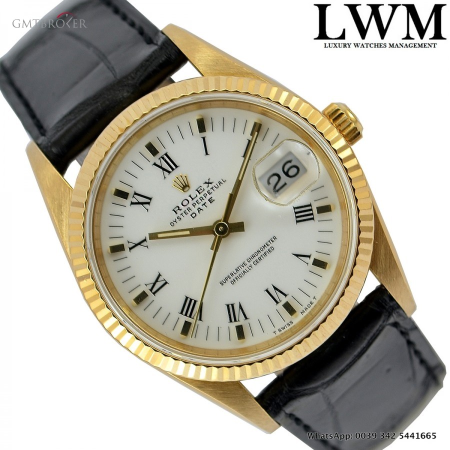 Rolex Date 15238 yellow gold 18KT gold white dial 1991 15238 786317