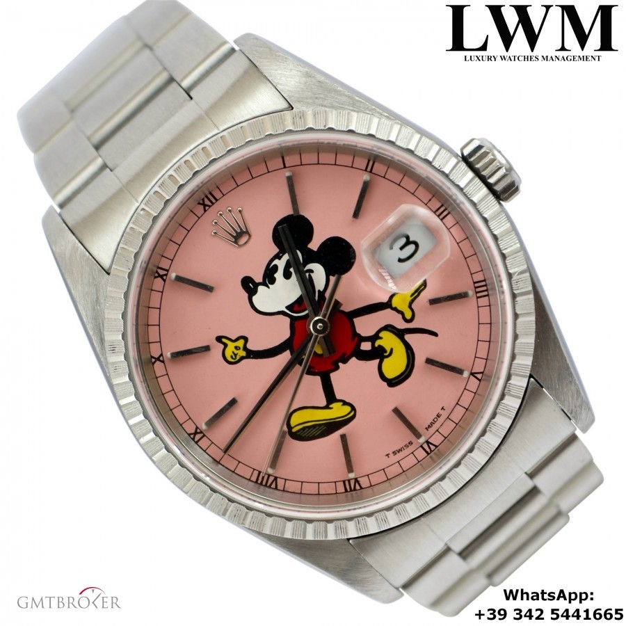 Rolex Datejust 16220 Pink Mickey Mouse dial 2003 16220 832580