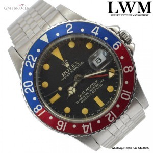 Rolex GMT Master 16750 Tropical dial Pepsi blue red 1980 16750 784373