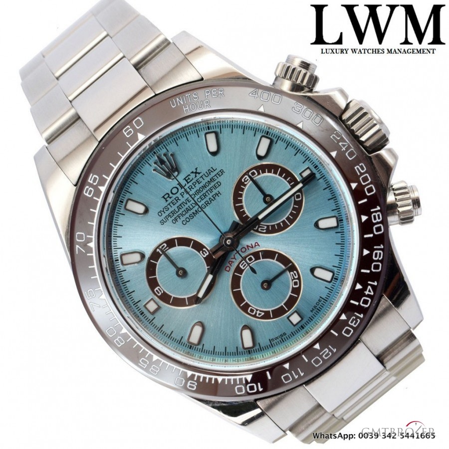 Rolex Daytona 116520 Blue Sky Platinum Dial Full Set 116520 742571