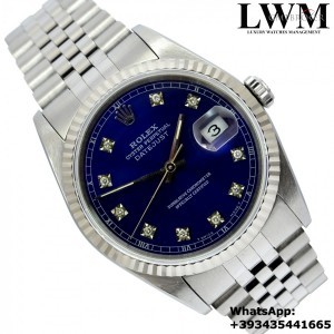 Rolex Datejust 16234 cobalt blue diamonds dial F 16234 863693