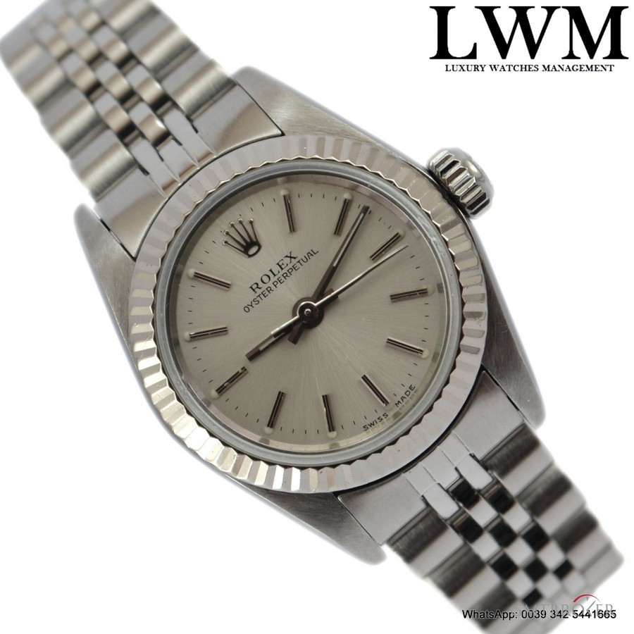 Rolex Oyster Perpetual 67194 ladies silver dial 1998s 67194 794106