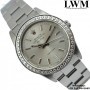 Rolex Air King 14000M silver dial diamonds bezel