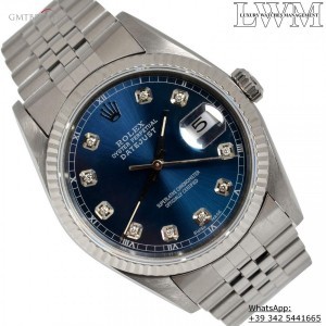 Rolex Datejust 16234 blue diamonds dial Full 16234 901076