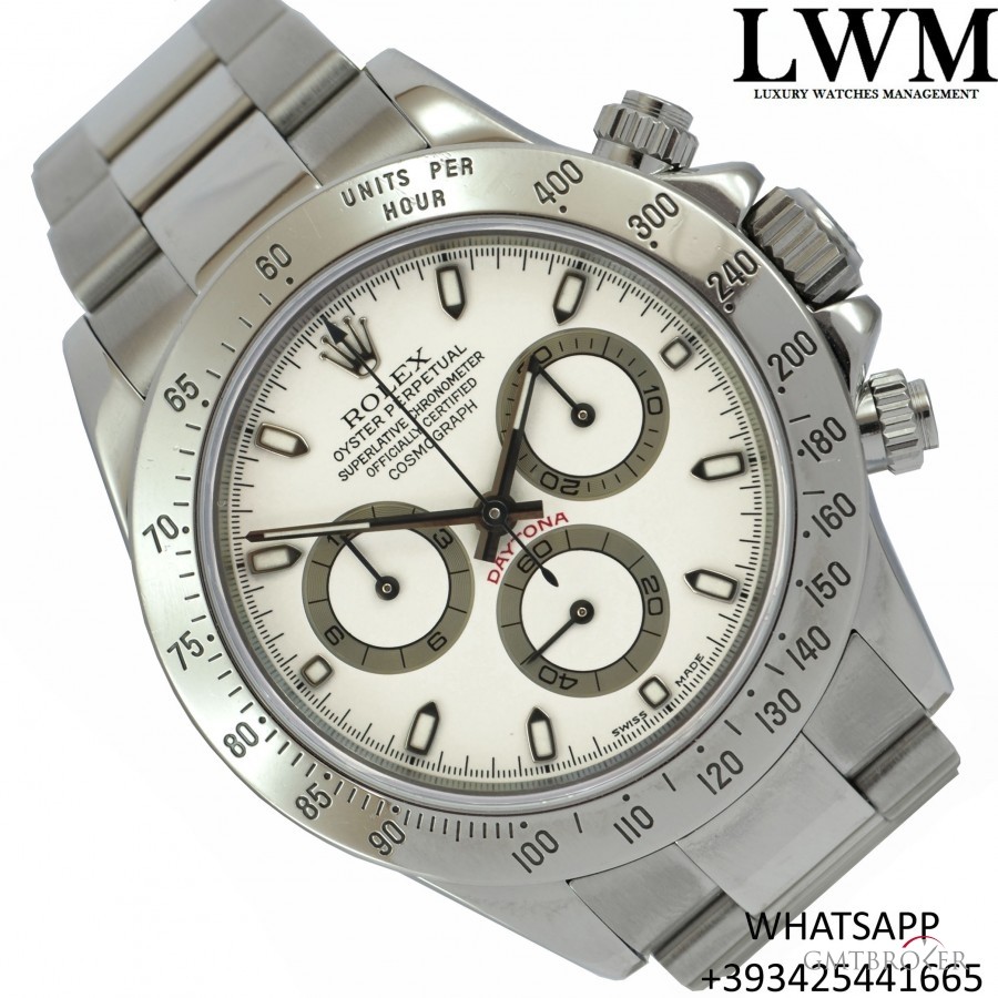 Rolex Daytona 116520 white cream dial Full Set 20 116520 818183