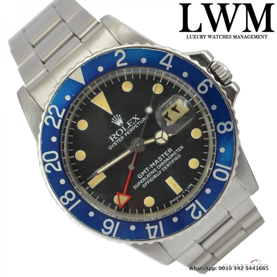 Rolex GMT Master 1675 Blueberry bezel Red Arrow very rar 1675 807806